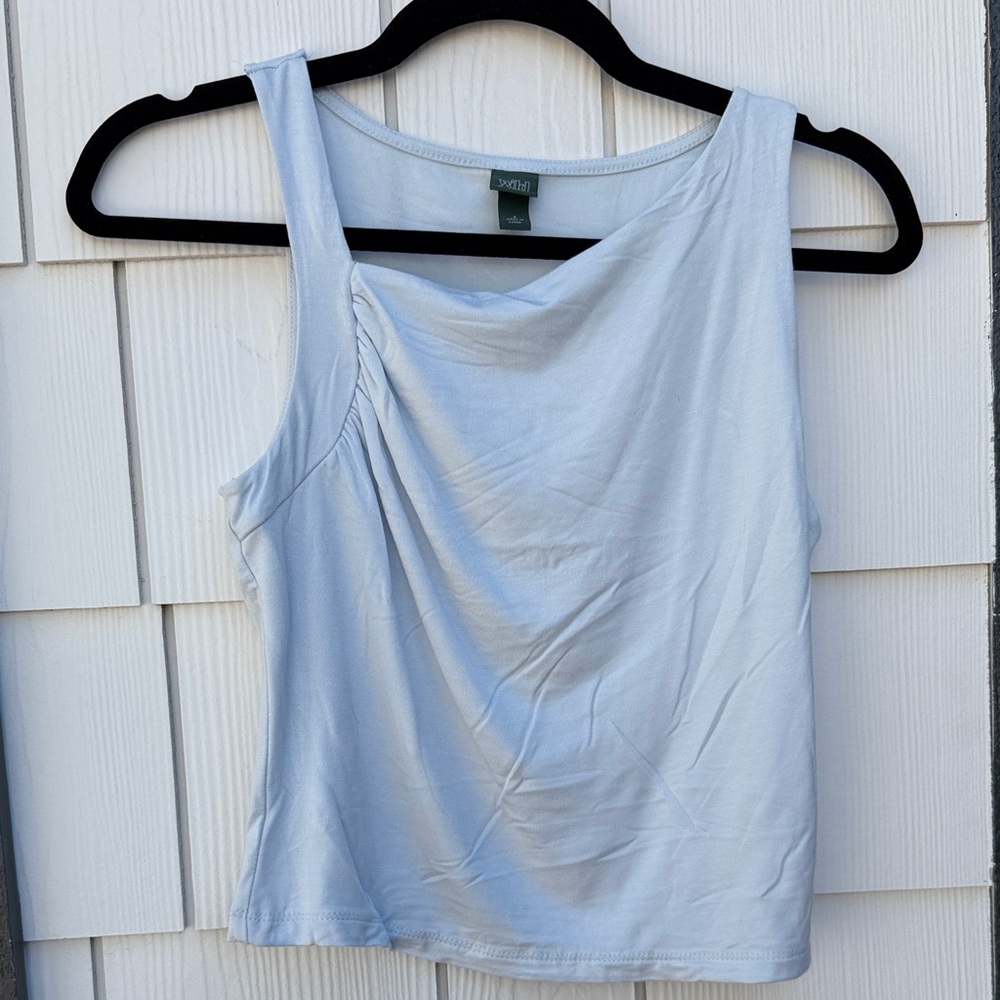 wild fable Pale Blue Draped Sleeveless Tank
